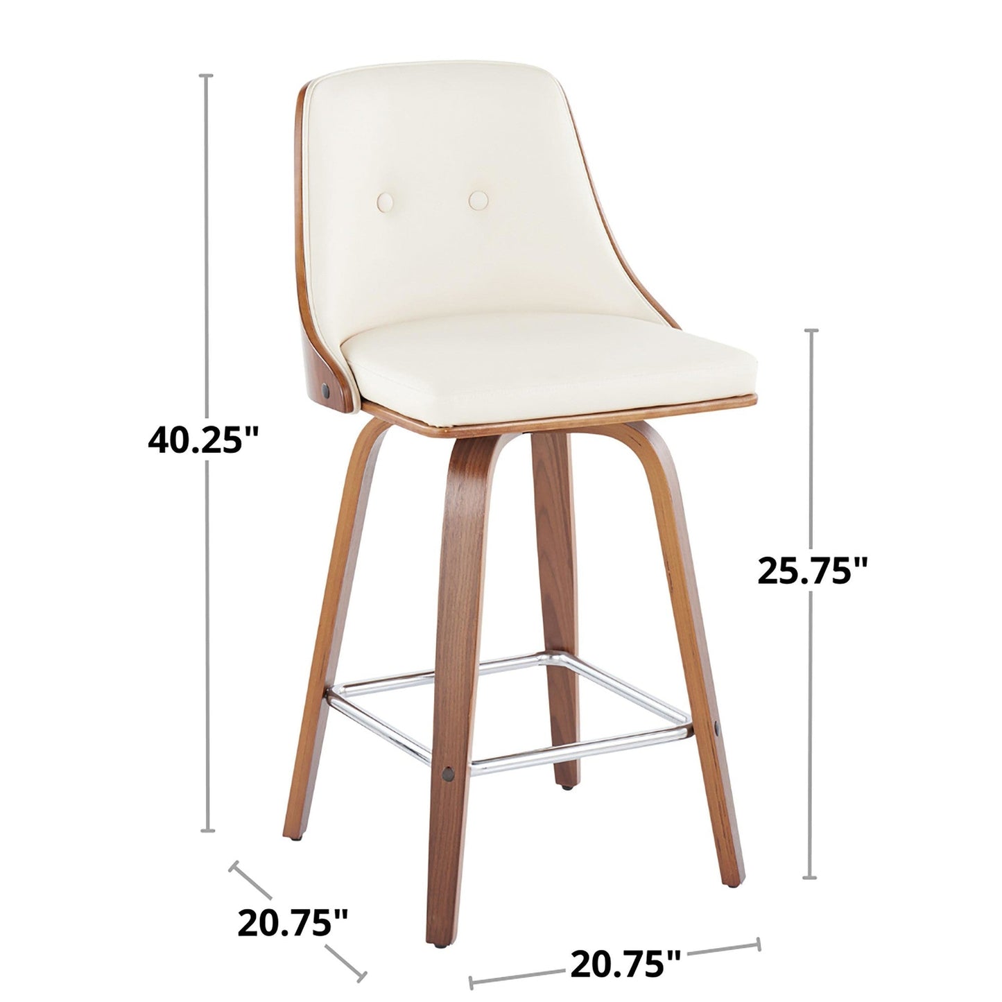 Majestic Office Furniture 26" Fixed-Height Counter Stool - Set of 2