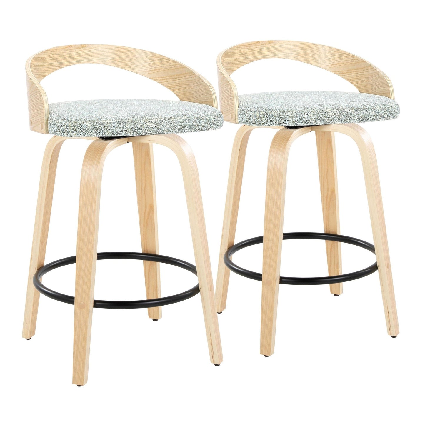 Majestic Office Furniture 26" Fixed-Height Counter Stool - Set of 2