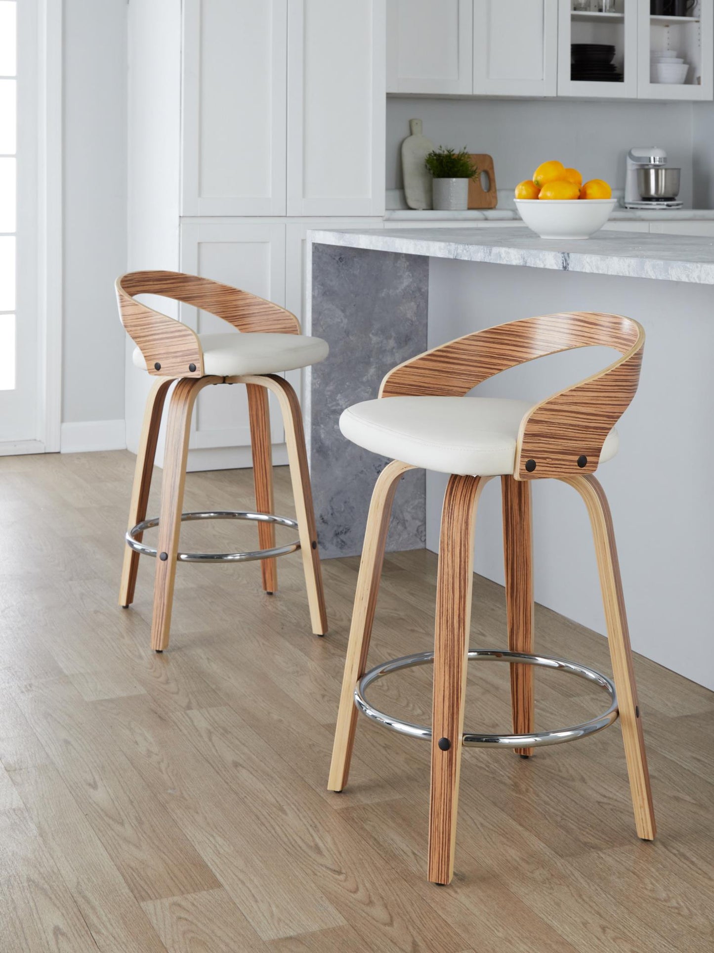 Majestic Office Furniture 26" Fixed-Height Counter Stool - Set of 2