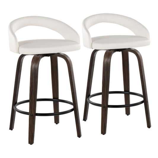 Majestic Office Furniture Upholstered 26" Fixed-Height Counter Stool - Set of 2