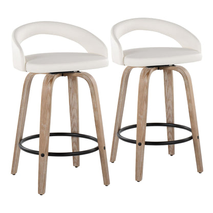 Majestic Office Furniture Upholstered 26" Fixed-Height Counter Stool - Set of 2