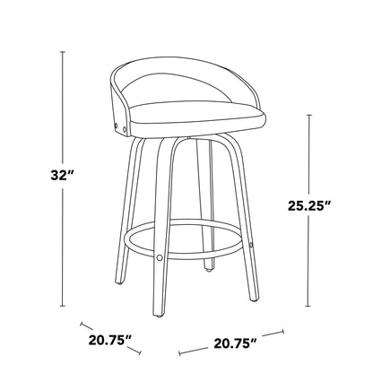 Majestic Office Furniture 26" Fixed-Height Counter Stool - Set of 2