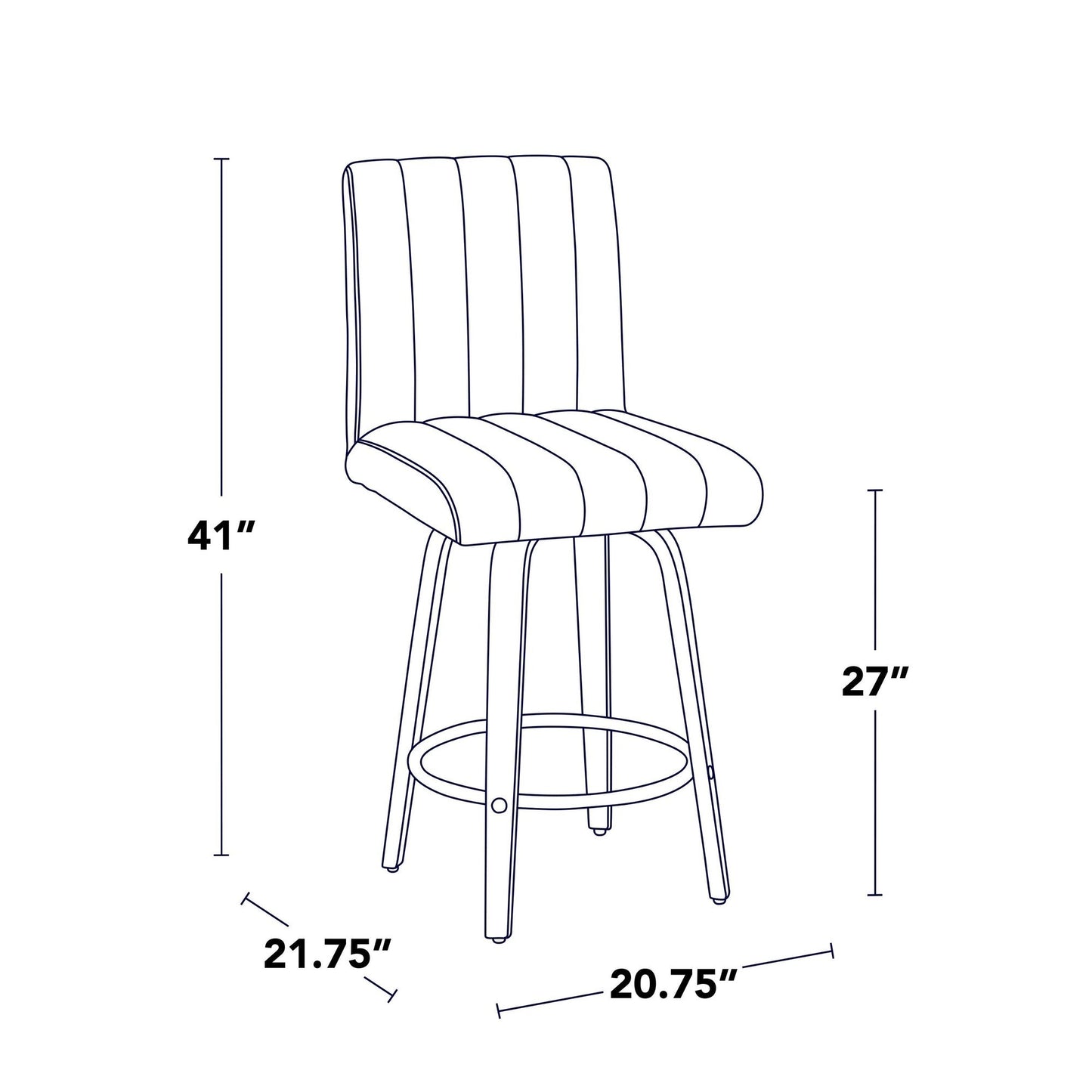 Majestic Office Furniture 26" Fixed-Height Counter Stool - Set of 2