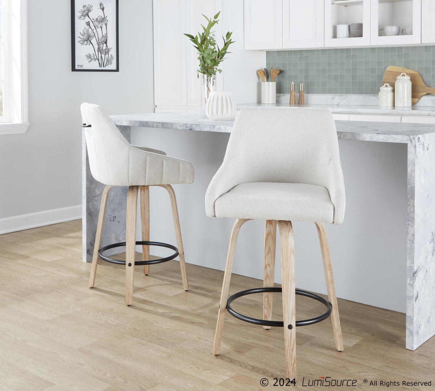 Majestic Office Furniture 26" Fixed-Height Counter Stool - Set of 2