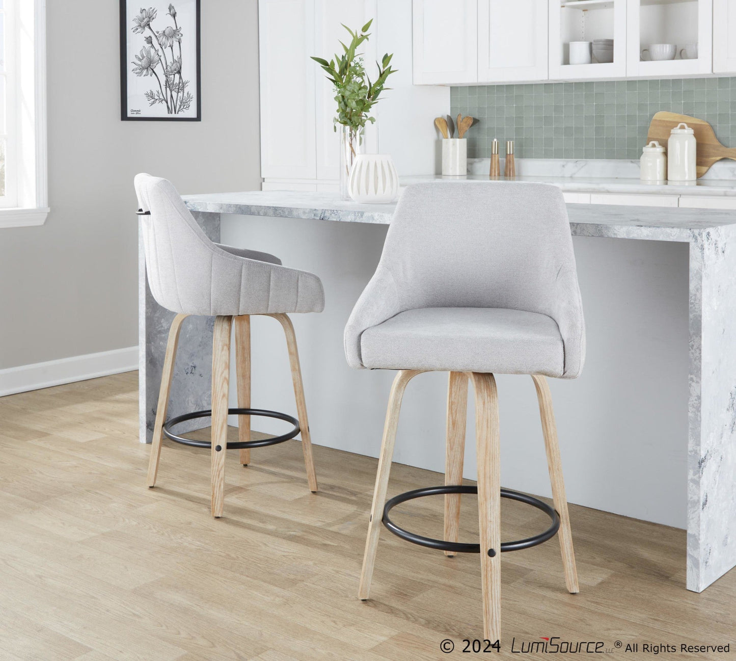 Majestic Office Furniture 26" Fixed-Height Counter Stool - Set of 2
