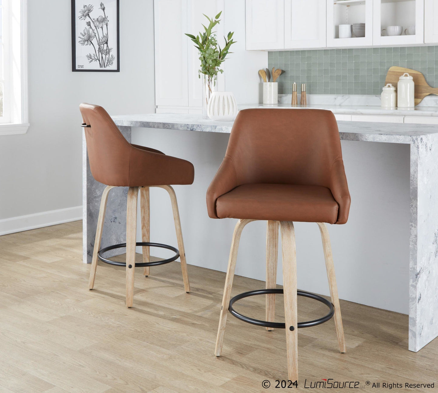 Majestic Office Furniture 26" Fixed-Height Counter Stool - Set of 2