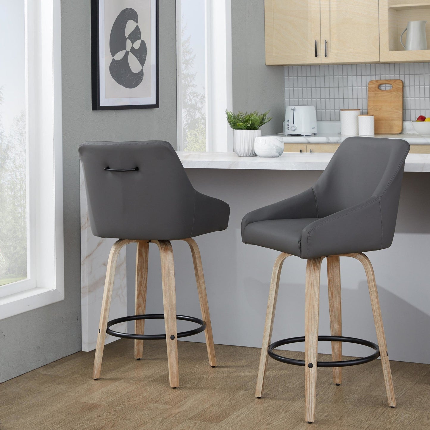 Majestic Office Furniture 26" Fixed-Height Counter Stool - Set of 2