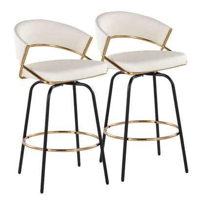 Majestic Office Furniture 26" Fixed-Height Counter Stool - Set of 2