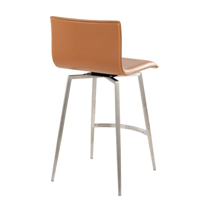 Lumisource Mara Upholstered 26" Fixed-Height Counter Stool - Set of 2