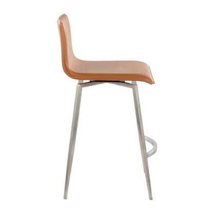 Lumisource Mara Upholstered 26" Fixed-Height Counter Stool - Set of 2