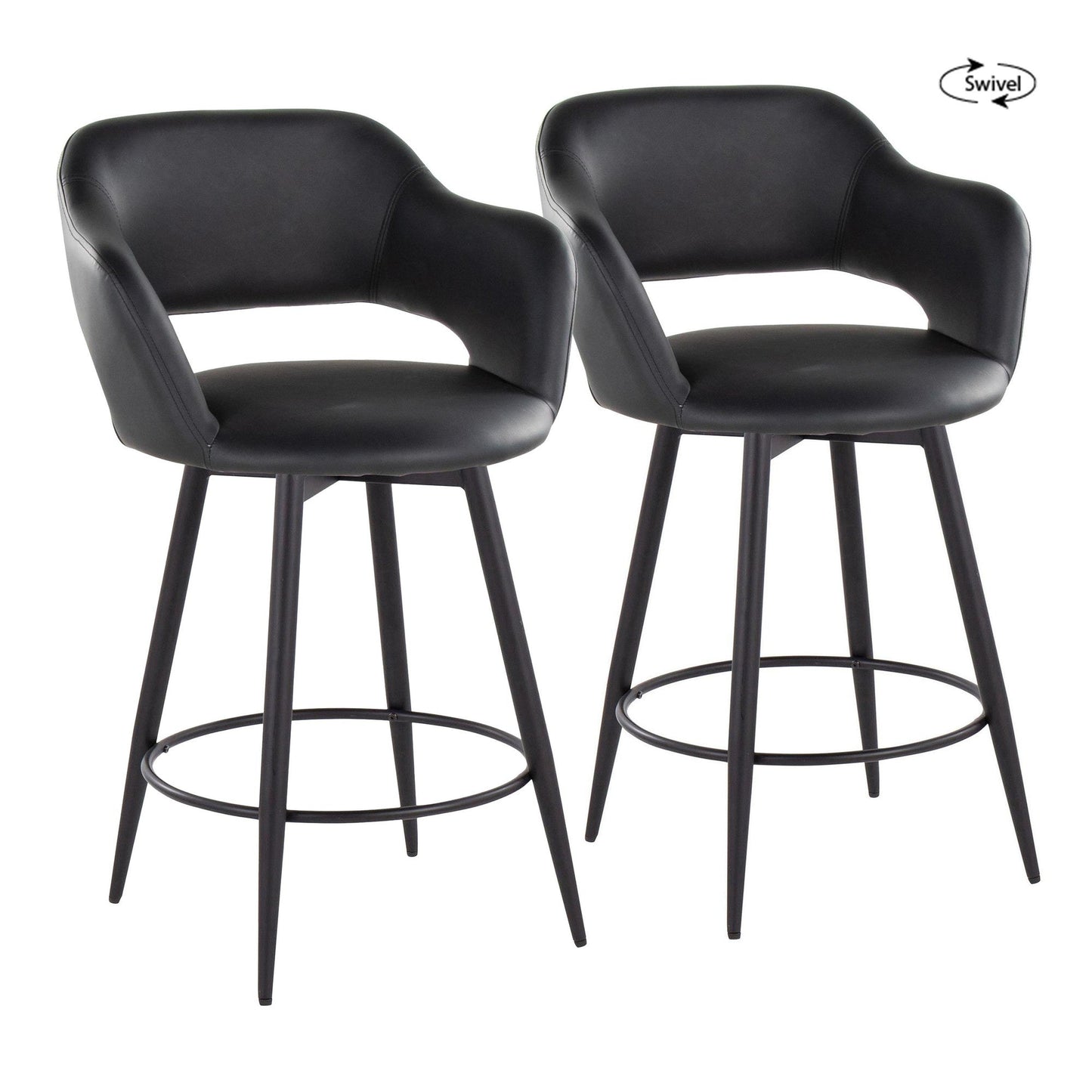Majestic Office Furniture 26" Fixed-Height Counter Stool - Set of 2