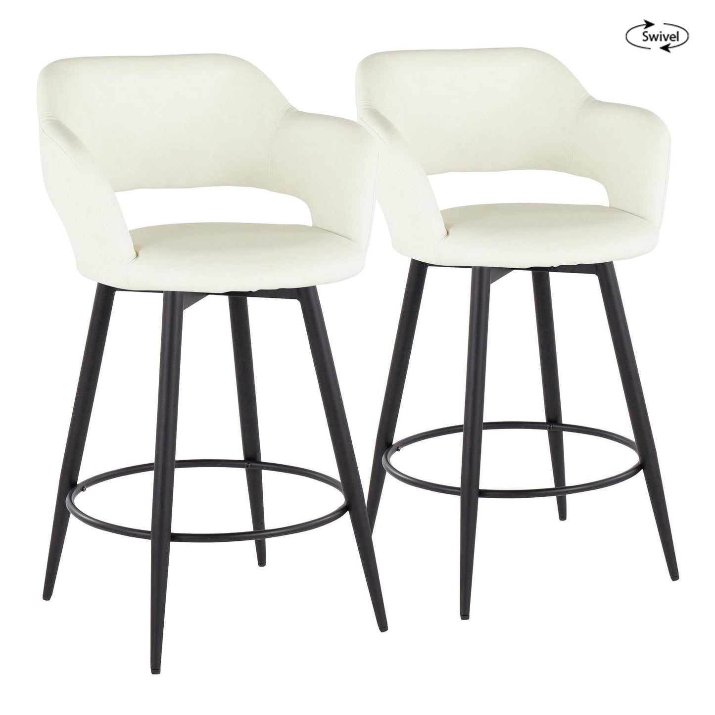 Majestic Office Furniture 26" Fixed-Height Counter Stool - Set of 2