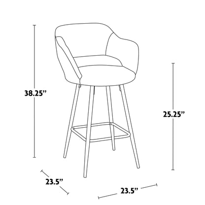 Majestic Office Furniture 25" Fixed-Height Counter Stool - Set of 2