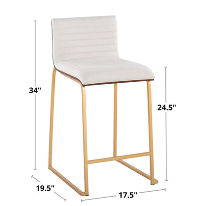 Majestic Office Furniture Mara 26" Fixed-Height Counter Stool - Set of 2