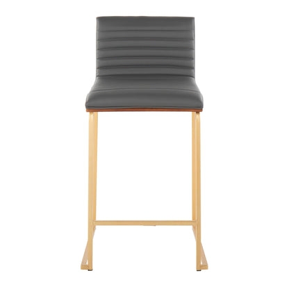 Majestic Office Furniture Mara 26" Fixed-Height Counter Stool - Set of 2