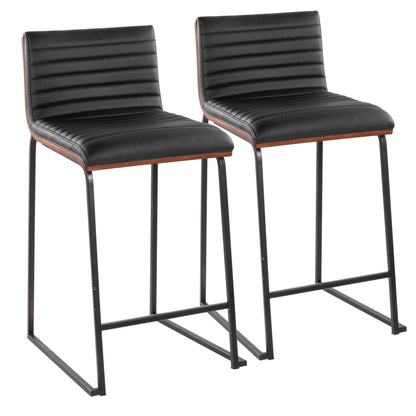 Majestic Office Furniture Mara 26" Fixed-Height Counter Stool - Set of 2