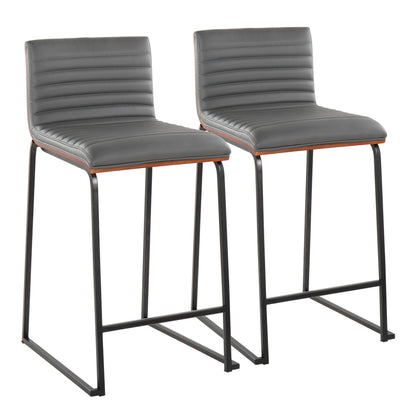 Majestic Office Furniture Mara 26" Fixed-Height Counter Stool - Set of 2