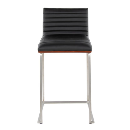 Majestic Office Furniture Mara 26" Fixed-Height Counter Stool - Set of 2