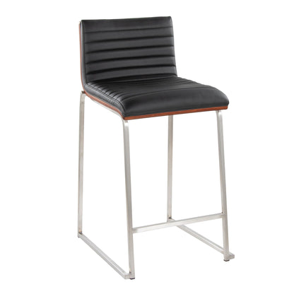 Majestic Office Furniture Mara 26" Fixed-Height Counter Stool - Set of 2