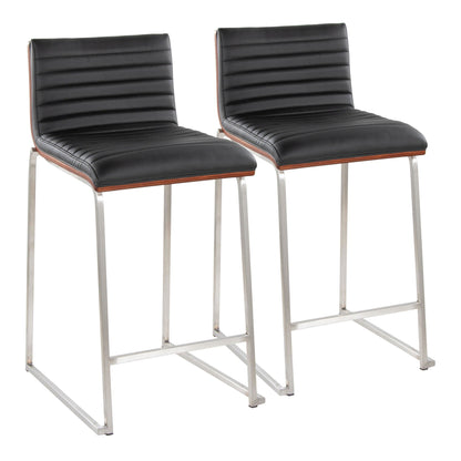 Majestic Office Furniture Mara 26" Fixed-Height Counter Stool - Set of 2