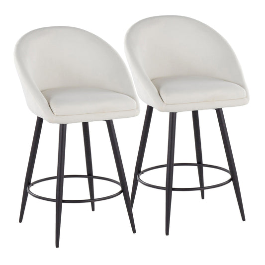 Majestic Office Furniture Highback 26" Fixed-Height Counter Stool - Set of 2