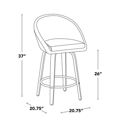 Majestic Office Furniture Highback 26" Fixed-Height Counter Stool - Set of 2
