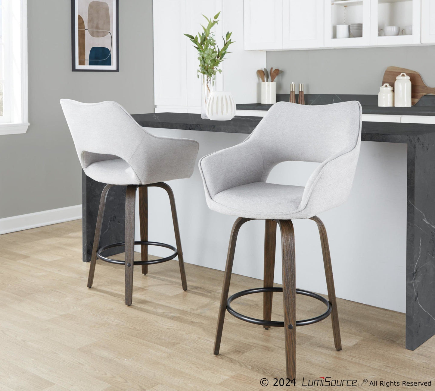 Majestic Office Furniture 26" Fixed-Height Counter Stool - Set of 2