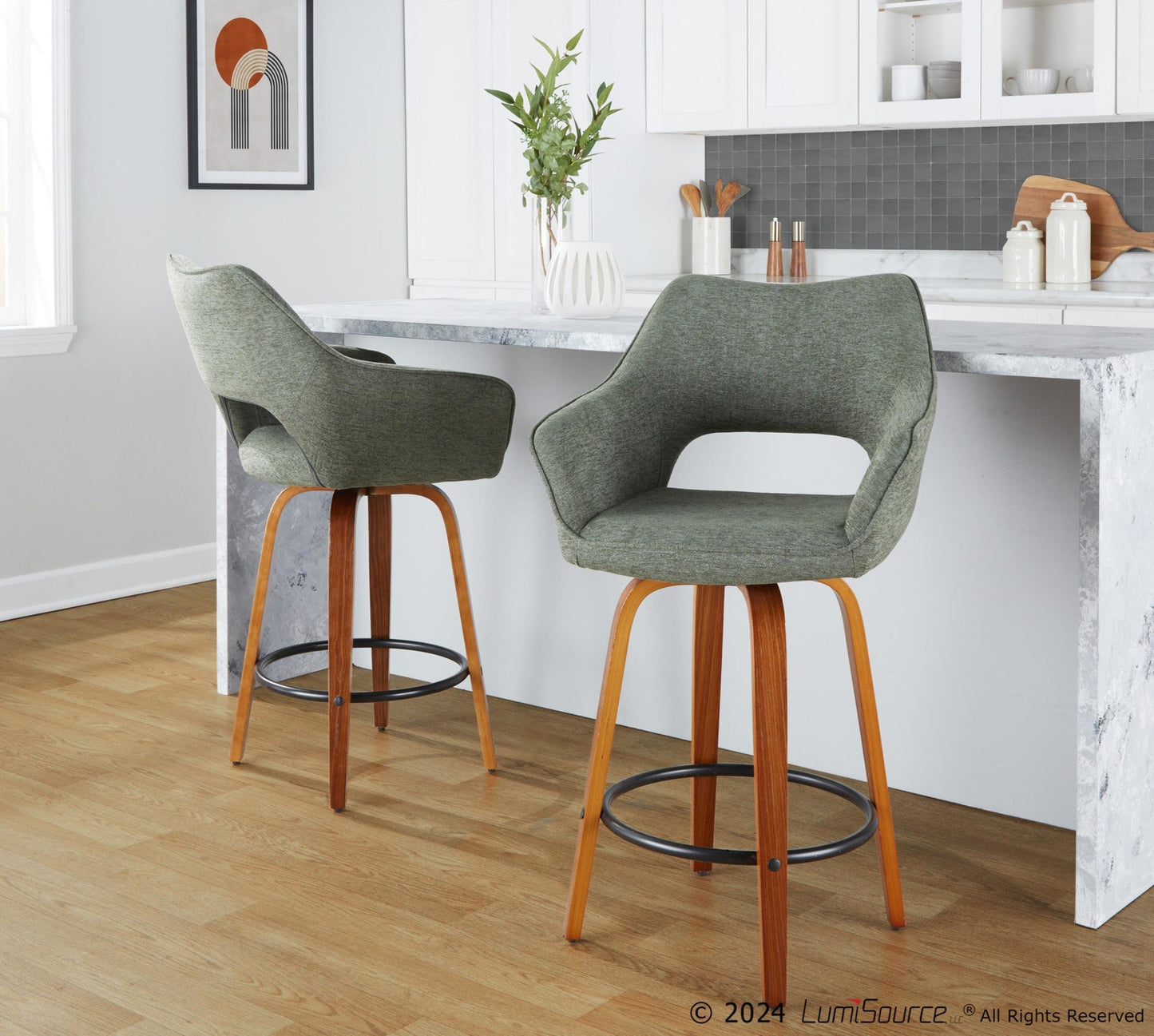 Majestic Office Furniture 26" Fixed-Height Counter Stool - Set of 2
