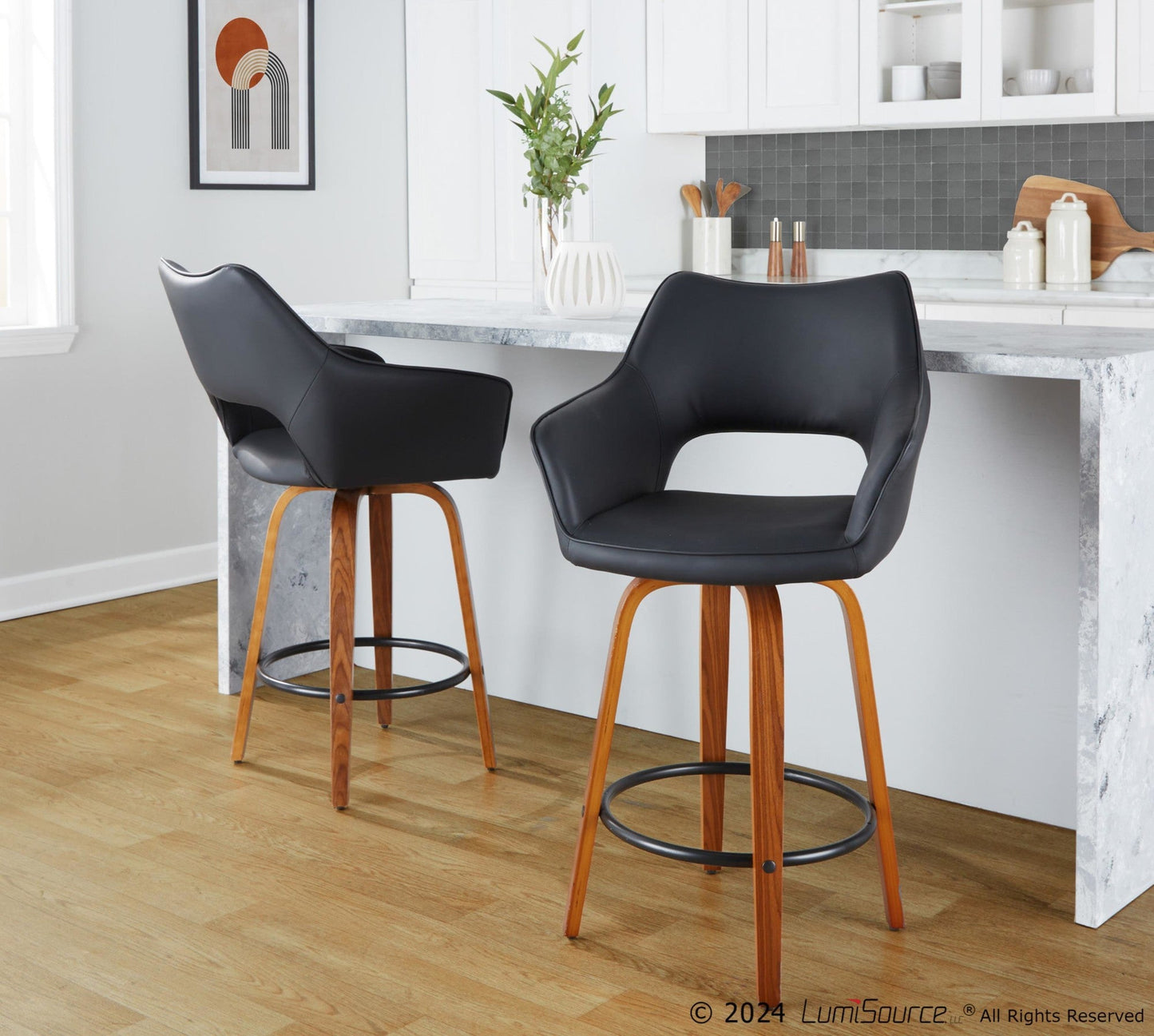 Majestic Office Furniture 26" Fixed-Height Counter Stool - Set of 2
