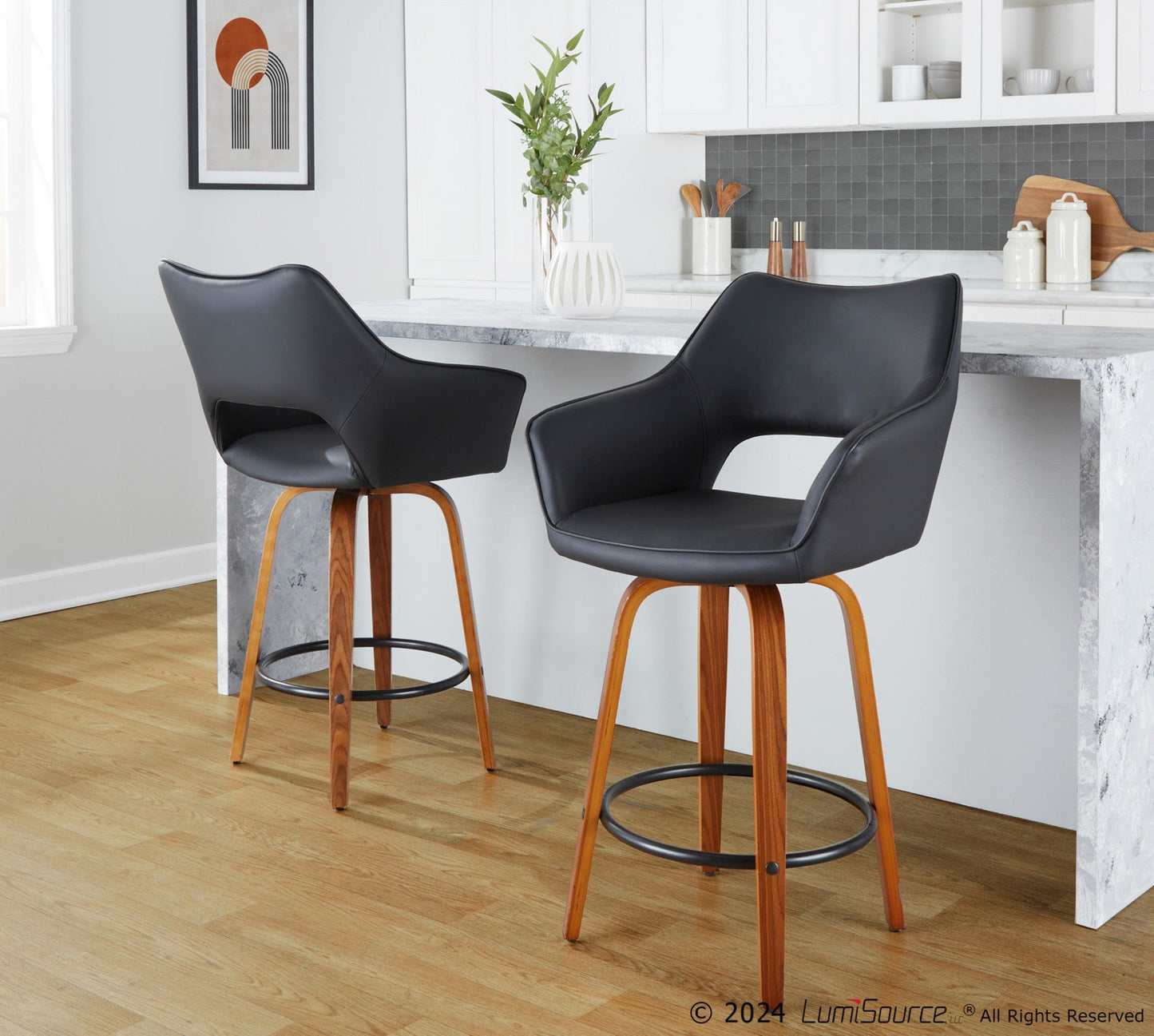 Majestic Office Furniture 26" Fixed-Height Counter Stool - Set of 2