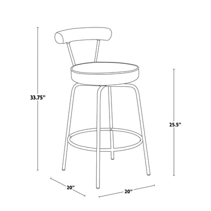 Majestic Office Furniture 26" Fixed-Height Counter Stool - Set of 2