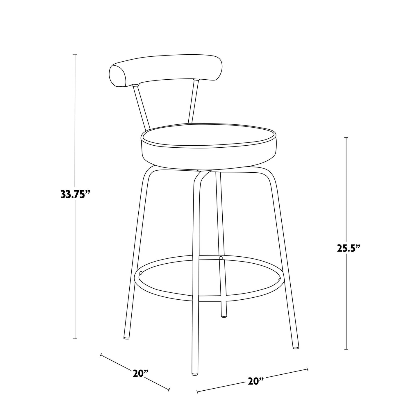 Majestic Office Furniture 26" Fixed-Height Counter Stool - Set of 2
