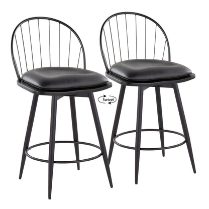 Majestic Office Furniture 26" Fixed-Height Counter Stool - Set of 2
