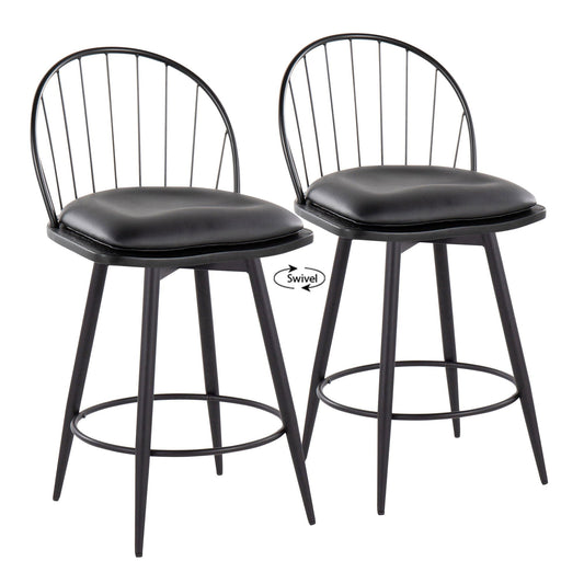 Majestic Office Furniture 26" Fixed-Height Counter Stool - Set of 2