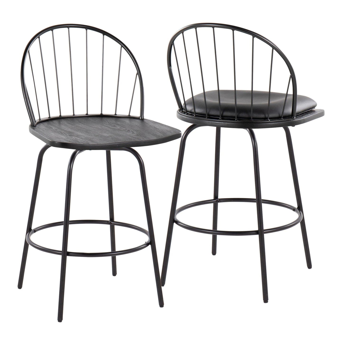 Majestic Office Furniture Claire 26" Fixed-Height Counter Stool - Set of 2
