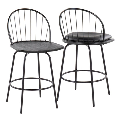 Majestic Office Furniture Claire 26" Fixed-Height Counter Stool - Set of 2