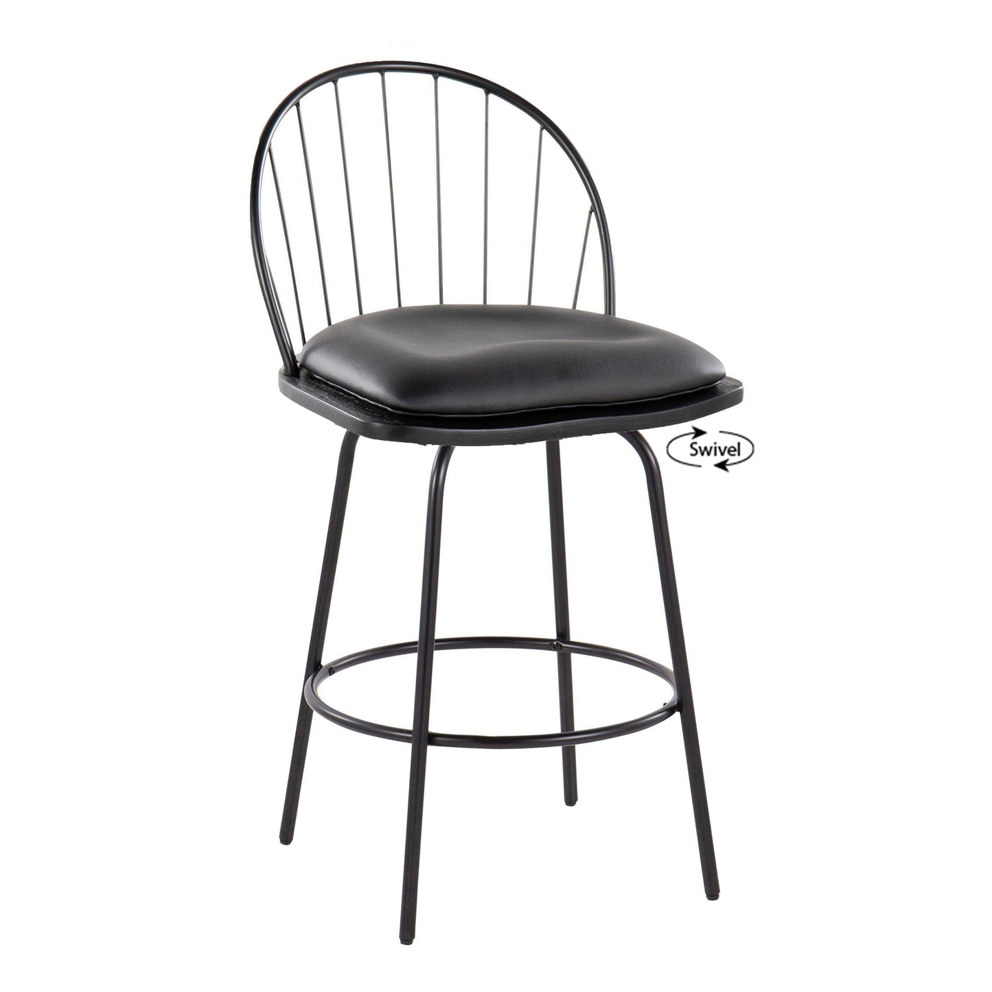 Majestic Office Furniture Claire 26" Fixed-Height Counter Stool - Set of 2