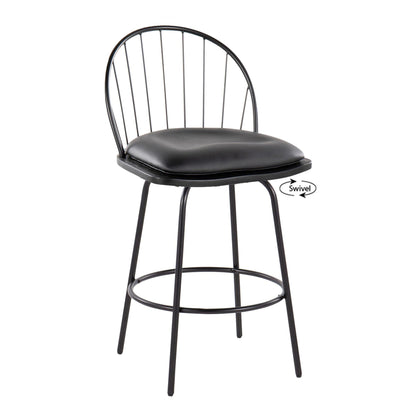 Majestic Office Furniture Claire 26" Fixed-Height Counter Stool - Set of 2