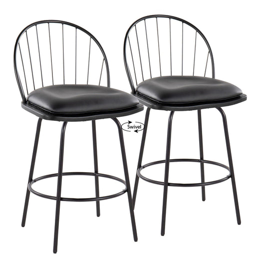 Majestic Office Furniture Claire 26" Fixed-Height Counter Stool - Set of 2