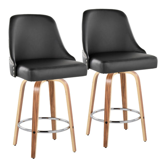 Majestic Office Furniture Marcel 26" Fixed-Height Counter Stool - Set of 2