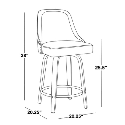 Majestic Office Furniture Marcel 26" Fixed-Height Counter Stool - Set of 2