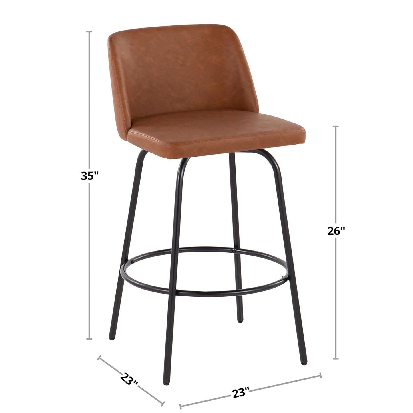 Majestic Office Furniture 26" Fixed-Height Counter Stool - Set of 2