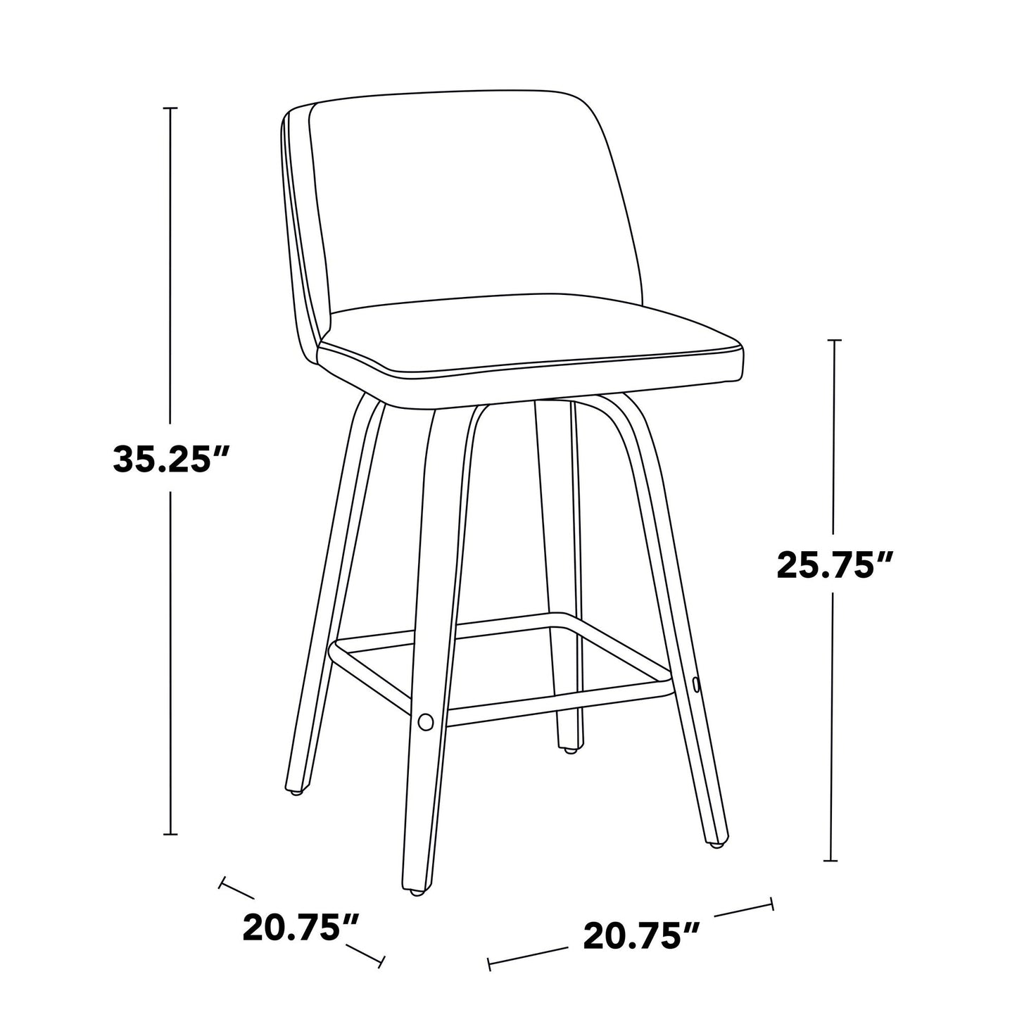 Majestic Office Furniture 26" Fixed-Height Counter Stool - Set of 2