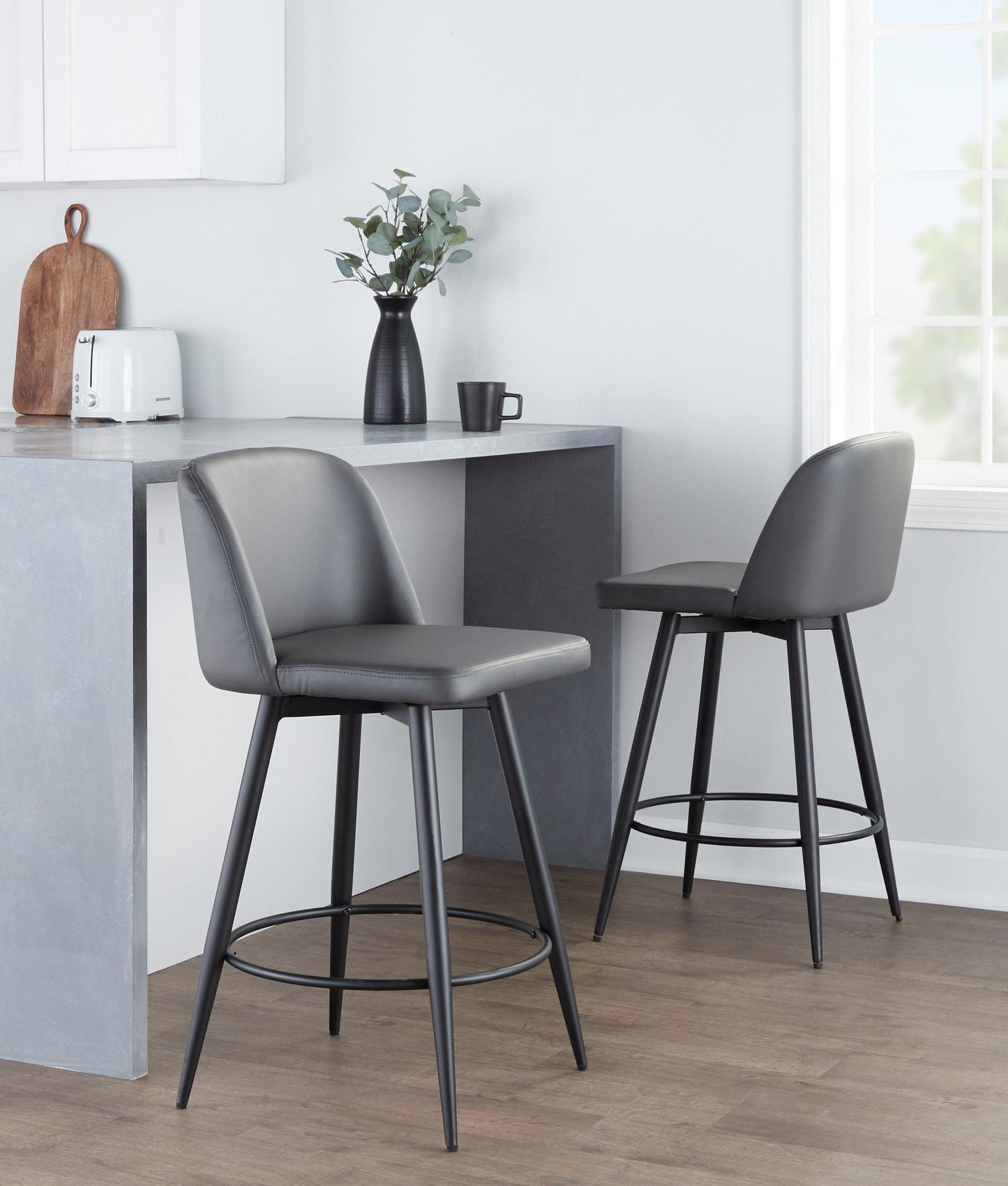 Majestic Office Furniture 26" Fixed-Height Counter Stool - Set of 2