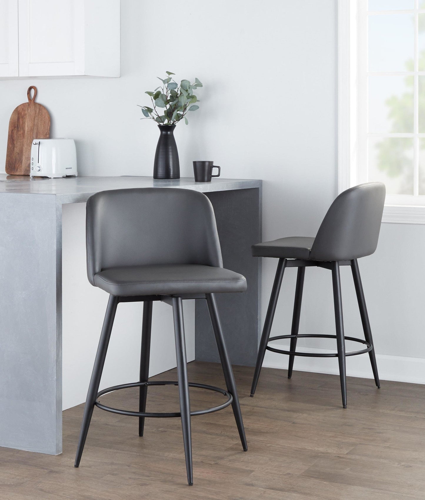 Majestic Office Furniture 26" Fixed-Height Counter Stool - Set of 2