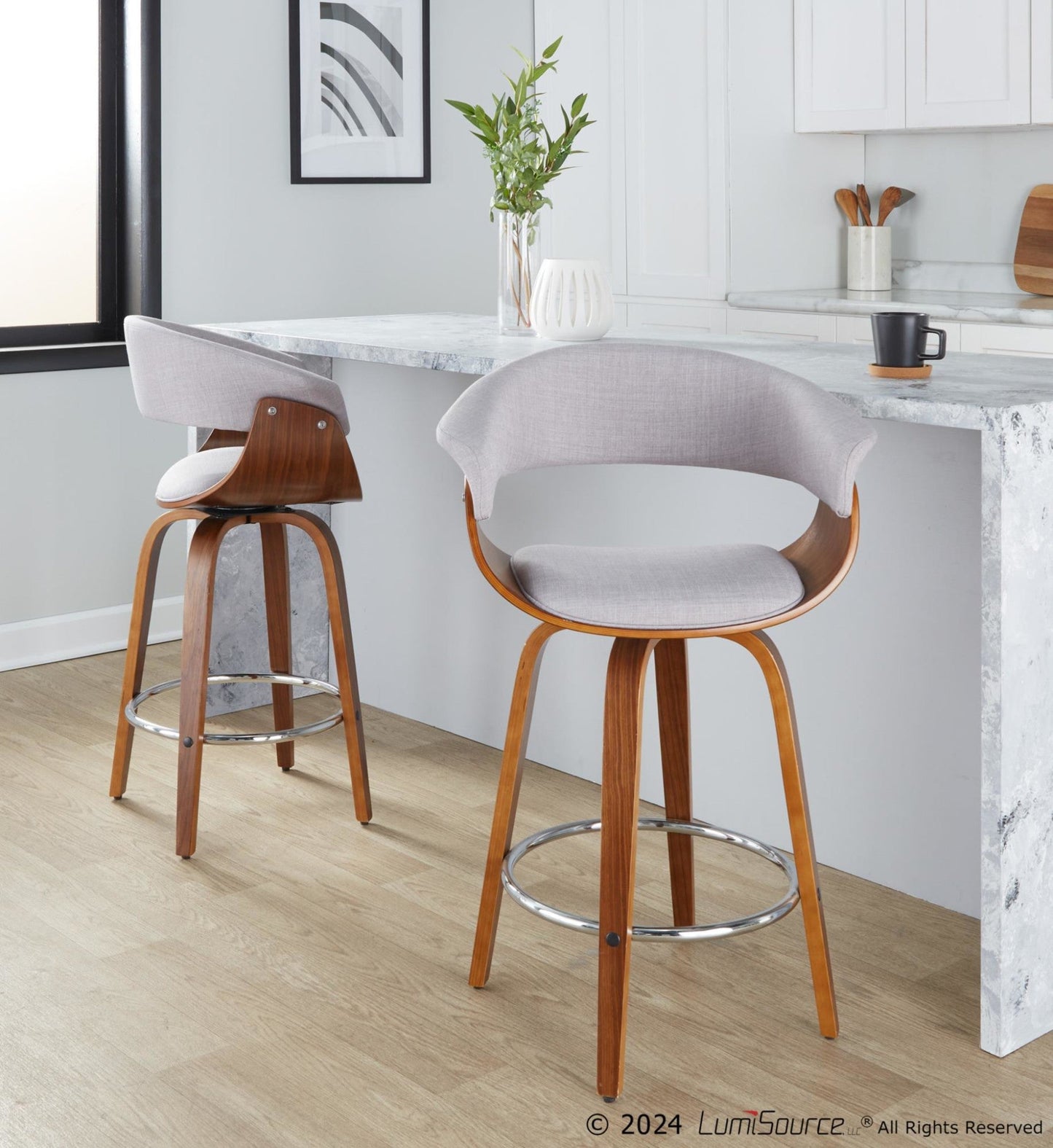 Majestic Office Furniture Mod 26" Fixed-Height Counter Stool - Set of 2