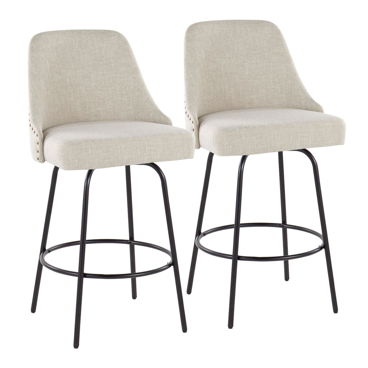 Majestic Office Furniture Marcel 27" Fixed-Height Counter Stool - Set of 2