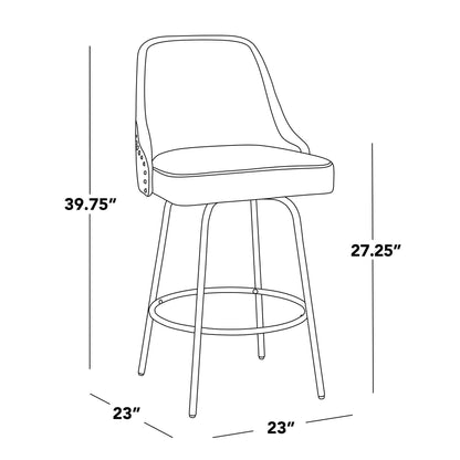 Majestic Office Furniture Marcel 27" Fixed-Height Counter Stool - Set of 2