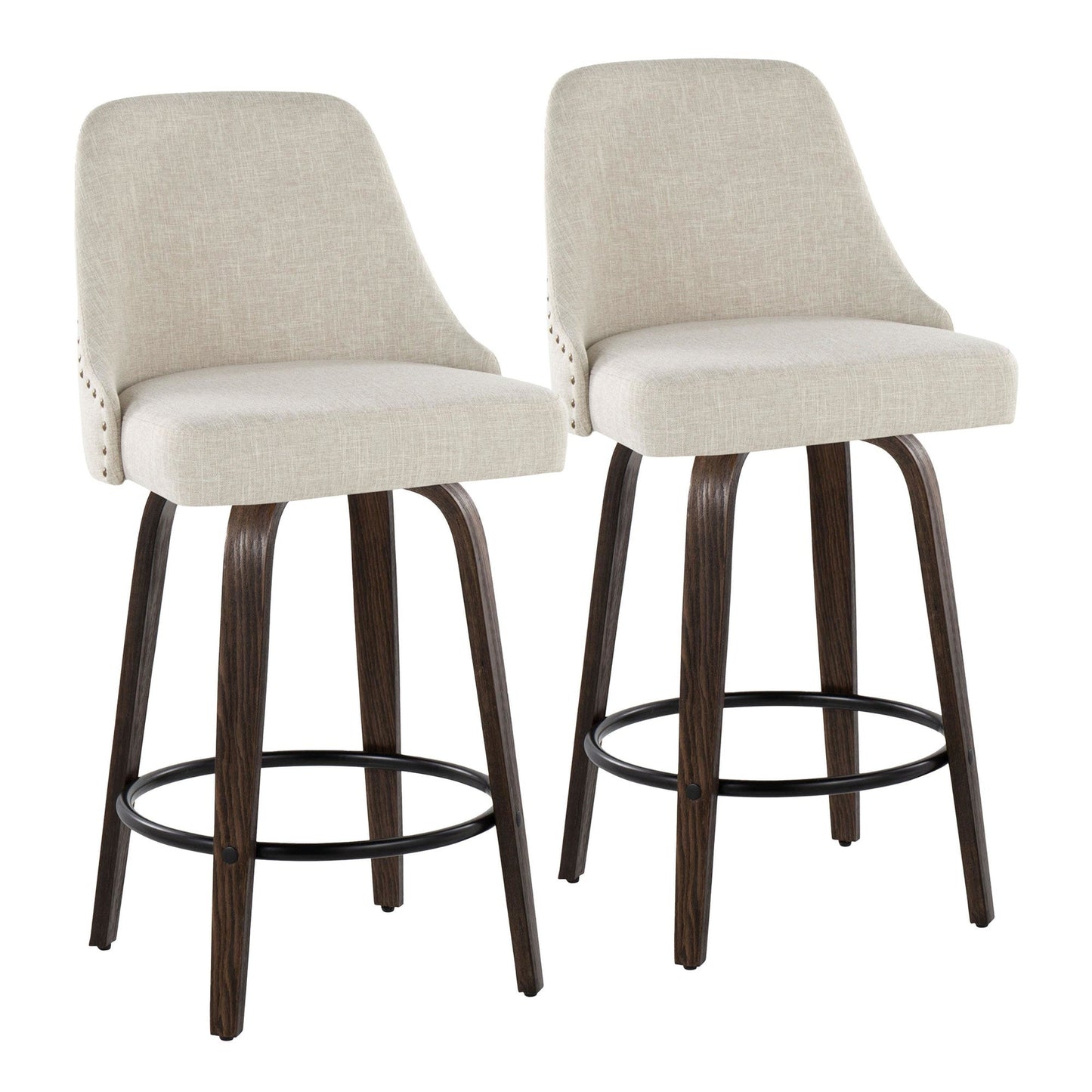 Majestic Office Furniture Marcel 27" Fixed-Height Counter Stool - Set of 2