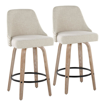 Majestic Office Furniture Marcel 27" Fixed-Height Counter Stool - Set of 2